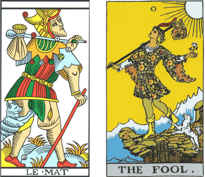 IL MATTO - Confronto carte Jodorowsky e Rider Waite